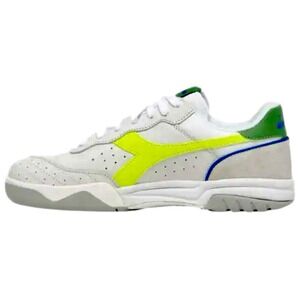 Diadora Maverick  Ball White Volt Green  men's‎ Tennis Shoes ITALY 🇮🇹